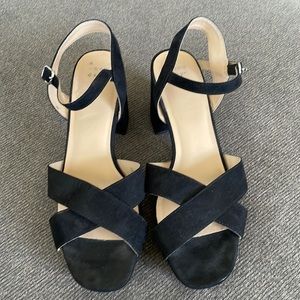 A New Day, black platform dress shoes women Sz 9.5